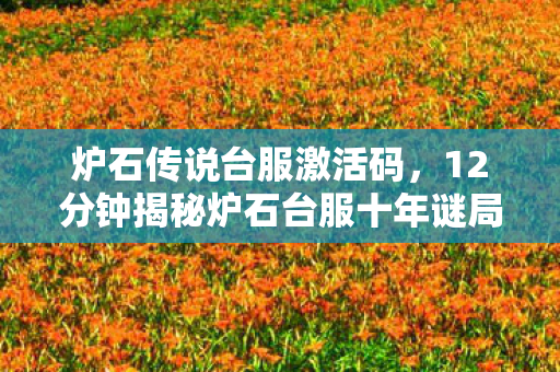 炉石传说台服激活码，12分钟揭秘炉石台服十年谜局，当最后一张卡牌停止呼吸时，谁在泪目？