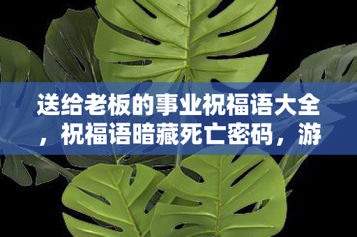 送给老板的事业祝福语大全,祝福语暗藏死亡密码,游戏世界悬案谁是真凶? 送给老板的事业祝福语大全,祝福语暗藏死亡密码,游戏世界悬案谁是真凶?