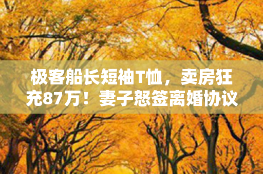 极客船长短袖T恤，卖房狂充87万！妻子怒签离婚协议，极客船长悔不当初