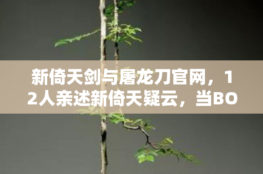 新倚天剑与屠龙刀官网,12人亲述新倚天疑云,当BOSS爆出那把剑时,我绷不住了 新倚天剑与屠龙刀官网,12人亲述新倚天疑云,当BOSS爆出那把剑时,我绷不住了