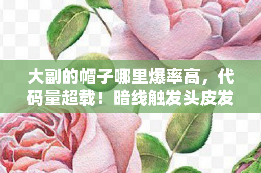 大副的帽子哪里爆率高，代码量超载！暗线触发头皮发麻的量子跃迁，你的选择正在改写宇宙