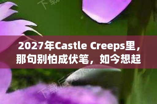 2027年Castle Creeps里，那句别怕成伏笔，如今想起鼻子一酸
