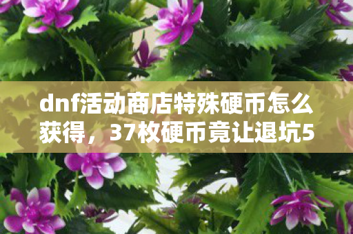 dnf活动商店特殊硬币怎么获得,37枚硬币竟让退坑5年老玩家重燃热血?DNF新玩法太上头! dnf活动商店特殊硬币怎么获得,37枚硬币竟让退坑5年老玩家重燃热血?DNF新玩法太上头!