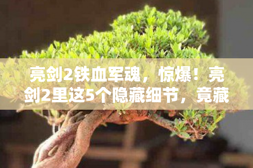 亮剑2铁血军魂,惊爆!亮剑2里这5个隐藏细节,竟藏着惊天大反转?太震撼! 亮剑2铁血军魂,惊爆!亮剑2里这5个隐藏细节,竟藏着惊天大反转?太震撼!