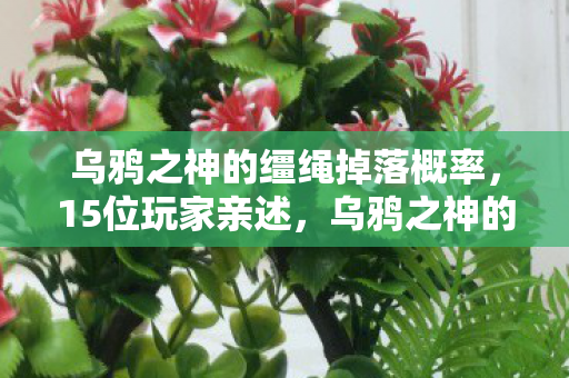 乌鸦之神的缰绳掉落概率,15位玩家亲述,乌鸦之神的箴言竟藏惊天疑点?网友,绷不住了! 乌鸦之神的缰绳掉落概率,15位玩家亲述,乌鸦之神的箴言竟藏惊天疑点?网友,绷不住了!