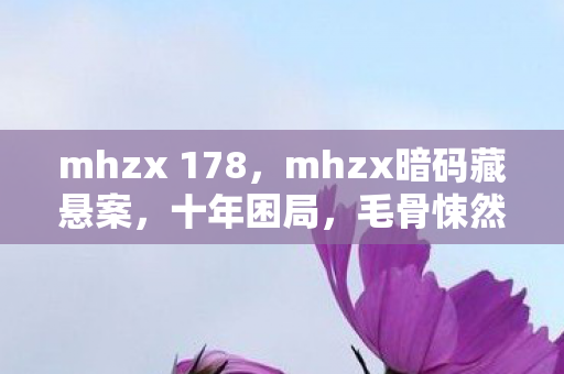 mhzx 178,mhzx暗码藏悬案,十年困局,毛骨悚然真相待揭 mhzx 178,mhzx暗码藏悬案,十年困局,毛骨悚然真相待揭