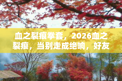 血之裂痕拳套，2026血之裂痕，当别走成绝响，好友列表里谁在等我鼻酸回望？