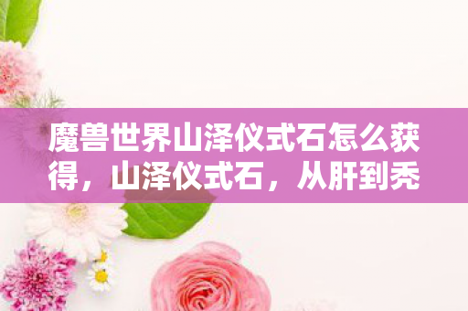 魔兽世界山泽仪式石怎么获得,山泽仪式石,从肝到秃的落差到笑着哭的真相,这破游戏我认了! 魔兽世界山泽仪式石怎么获得,山泽仪式石,从肝到秃的落差到笑着哭的真相,这破游戏我认了!