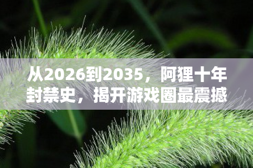 从2026到2035，阿狸十年封禁史，揭开游戏圈最震撼的真相！