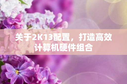 关于2K13配置,打造高效计算机硬件组合 关于2K13配置,打造高效计算机硬件组合