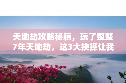 天地劫攻略秘籍,玩了整整7年天地劫,这3大抉择让我陷入无尽纠结!你选对了吗? 天地劫攻略秘籍,玩了整整7年天地劫,这3大抉择让我陷入无尽纠结!你选对了吗?