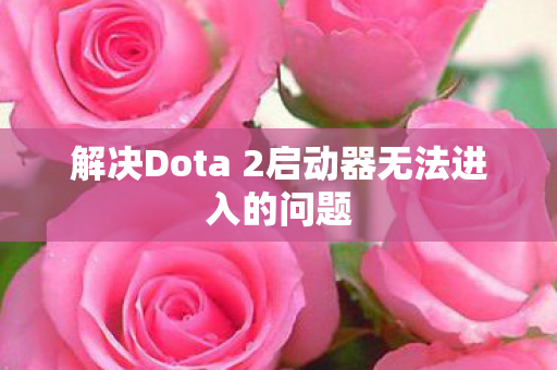 解决Dota 2启动器无法进入的问题 解决Dota 2启动器无法进入的问题