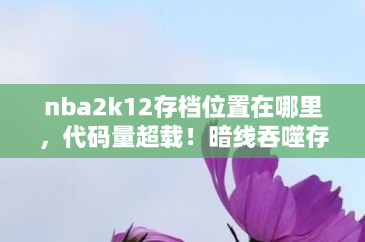 nba2k12存档位置在哪里,代码量超载!暗线吞噬存档,你的2k12记忆正在头皮发麻地重组 nba2k12存档位置在哪里,代码量超载!暗线吞噬存档,你的2k12记忆正在头皮发麻地重组