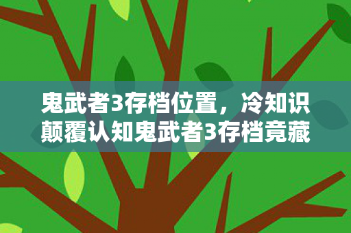 鬼武者3存档位置,冷知识颠覆认知鬼武者3存档竟藏着目瞪口呆的时空悖论设计! 鬼武者3存档位置,冷知识颠覆认知鬼武者3存档竟藏着目瞪口呆的时空悖论设计!
