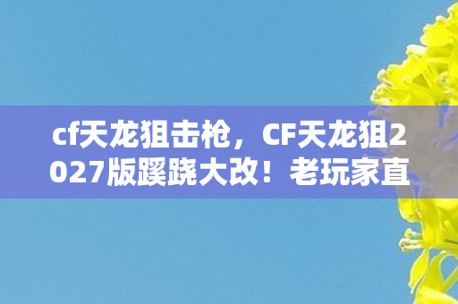 cf天龙狙击枪,CF天龙狙2027版蹊跷大改!老玩家直呼这还是我认识的它? cf天龙狙击枪,CF天龙狙2027版蹊跷大改!老玩家直呼这还是我认识的它?