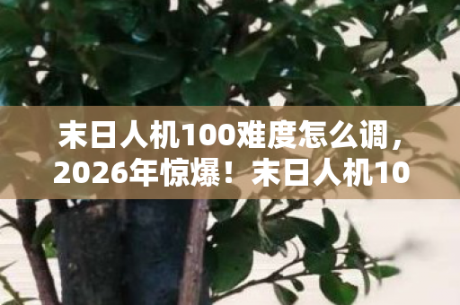 末日人机100难度怎么调,2026年惊爆!末日人机100难度开启,人类能否绝境逆袭? 末日人机100难度怎么调,2026年惊爆!末日人机100难度开启,人类能否绝境逆袭?