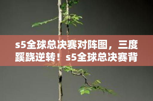 s5全球总决赛对阵图，三度蹊跷逆转！s5全球总决赛背后，那些让人后背发凉的真相
