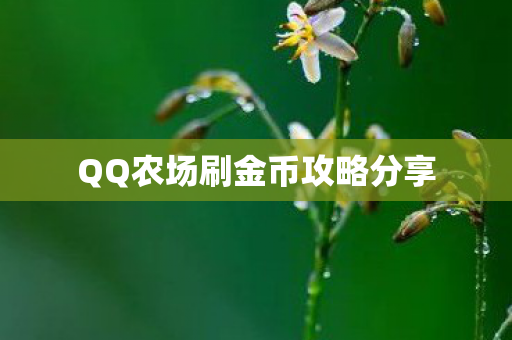 QQ农场刷金币攻略分享 QQ农场刷金币攻略分享