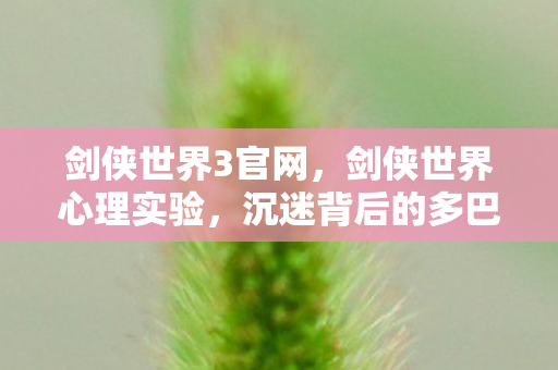剑侠世界3官网,剑侠世界心理实验,沉迷背后的多巴胺陷阱,细思极恐! 剑侠世界3官网,剑侠世界心理实验,沉迷背后的多巴胺陷阱,细思极恐!