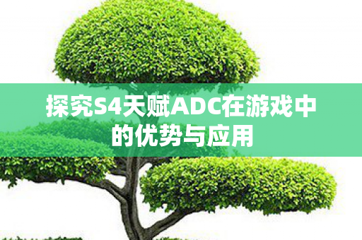 探究S4天赋ADC在游戏中的优势与应用 探究S4天赋ADC在游戏中的优势与应用