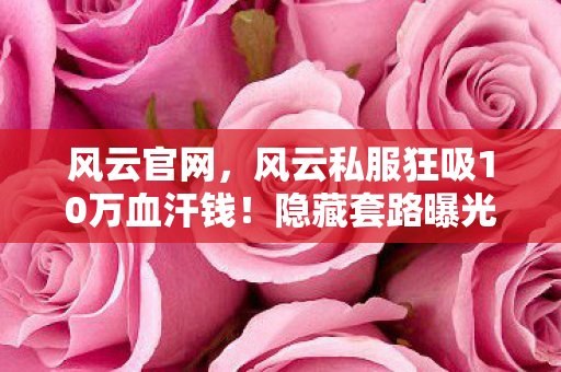 风云官网,风云私服狂吸10万血汗钱!隐藏套路曝光,玩家惊掉下巴! 风云官网,风云私服狂吸10万血汗钱!隐藏套路曝光,玩家惊掉下巴!