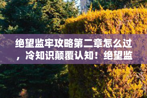 绝望监牢攻略第二章怎么过,冷知识颠覆认知!绝望监牢第二章隐藏设计,让你目瞪口呆! 绝望监牢攻略第二章怎么过,冷知识颠覆认知!绝望监牢第二章隐藏设计,让你目瞪口呆!
