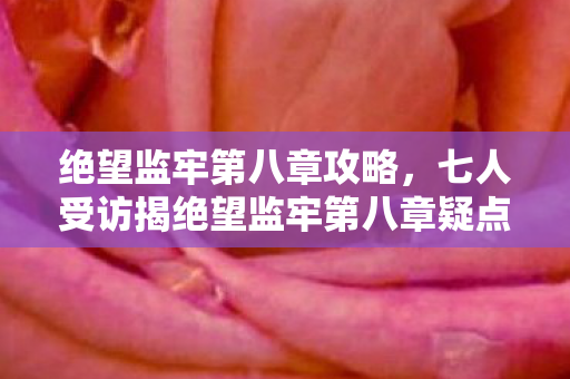 绝望监牢第八章攻略,七人受访揭绝望监牢第八章疑点,真相竟让老炮我当场绷不住! 绝望监牢第八章攻略,七人受访揭绝望监牢第八章疑点,真相竟让老炮我当场绷不住!