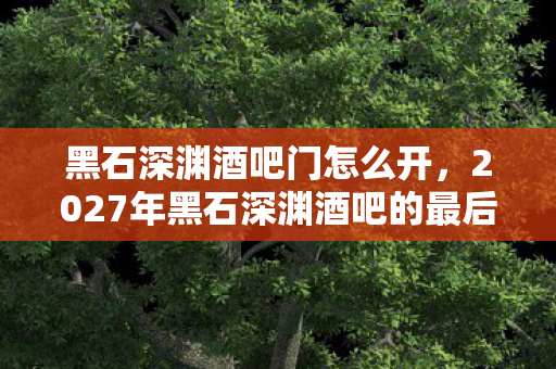 黑石深渊酒吧门怎么开,2027年黑石深渊酒吧的最后一杯酒,伏笔藏了十年,鼻子一酸终成绝响 黑石深渊酒吧门怎么开,2027年黑石深渊酒吧的最后一杯酒,伏笔藏了十年,鼻子一酸终成绝响