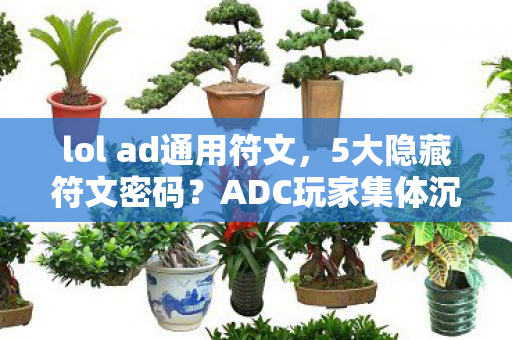 lol ad通用符文,5大隐藏符文密码?ADC玩家集体沉默的真相即将揭晓! lol ad通用符文,5大隐藏符文密码?ADC玩家集体沉默的真相即将揭晓!