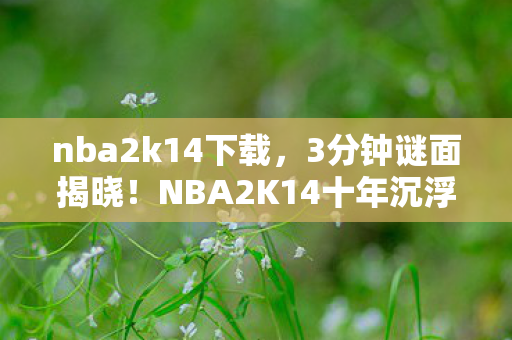 nba2k14下载,3分钟谜面揭晓!NBA2K14十年沉浮录,那些被代码杀死的传奇泪目史 nba2k14下载,3分钟谜面揭晓!NBA2K14十年沉浮录,那些被代码杀死的传奇泪目史