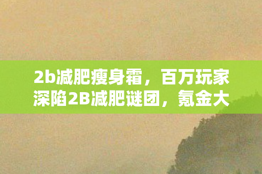 2b减肥瘦身霜,百万玩家深陷2B减肥谜团,氪金大佬竟被零氪党破防? 2b减肥瘦身霜,百万玩家深陷2B减肥谜团,氪金大佬竟被零氪党破防?