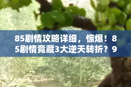 85剧情攻略详细，惊爆！85剧情竟藏3大逆天转折？99%玩家错过的真相！