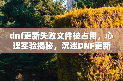 dnf更新失败文件被占用,心理实验揭秘,沉迷DNF更新失败陷阱,细思极恐的自我囚禁 dnf更新失败文件被占用,心理实验揭秘,沉迷DNF更新失败陷阱,细思极恐的自我囚禁