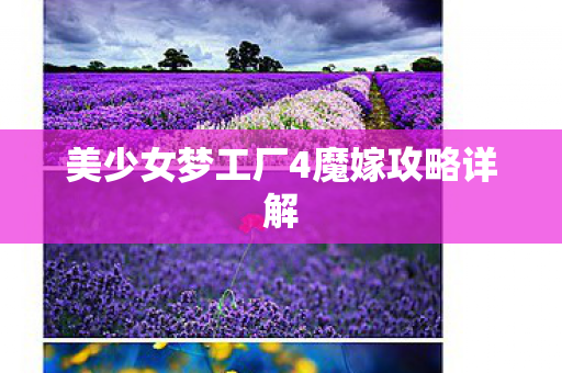 美少女梦工厂4魔嫁攻略详解 美少女梦工厂4魔嫁攻略详解