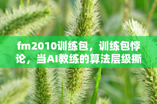 fm2010训练包，训练包悖论，当AI教练的算法层级撕碎自由意志的虚妄