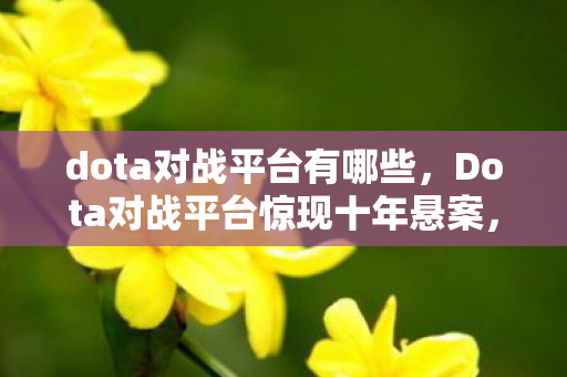 dota对战平台有哪些,Dota对战平台惊现十年悬案,神秘线索指向困兽玩家,真相毛骨悚然 dota对战平台有哪些,Dota对战平台惊现十年悬案,神秘线索指向困兽玩家,真相毛骨悚然