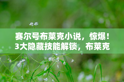 赛尔号布莱克小说，惊爆！3大隐藏技能解锁，布莱克实战体验爽到飞起！