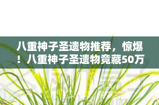 八重神子圣遗物推荐，惊爆！八重神子圣遗物竟藏50万隐情，策划案被砍真相吓一跳！