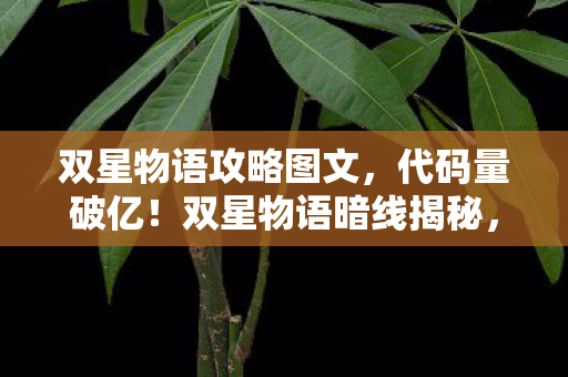 双星物语攻略图文,代码量破亿!双星物语暗线揭秘,指挥官的头皮发麻逆袭之路 双星物语攻略图文,代码量破亿!双星物语暗线揭秘,指挥官的头皮发麻逆袭之路