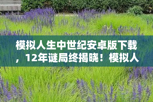 模拟人生中世纪安卓版下载，12年谜局终揭晓！模拟人生中世纪死亡时间线，泪目真相藏在哪具骸骨里？
