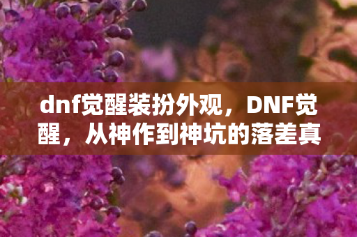 dnf觉醒装扮外观,DNF觉醒,从神作到神坑的落差真相,笑着笑着就哭了 dnf觉醒装扮外观,DNF觉醒,从神作到神坑的落差真相,笑着笑着就哭了