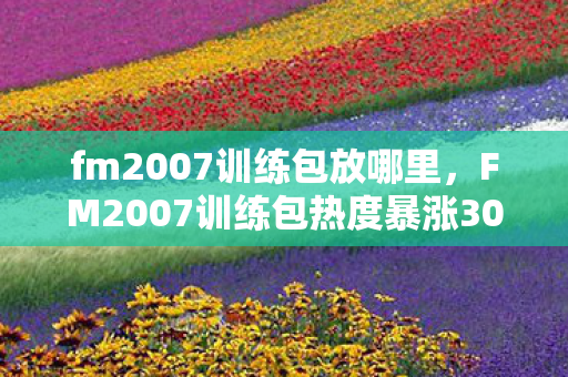 fm2007训练包放哪里,FM2007训练包热度暴涨300%背后,资本疑云密布,玩家心寒真相几何? fm2007训练包放哪里,FM2007训练包热度暴涨300%背后,资本疑云密布,玩家心寒真相几何?