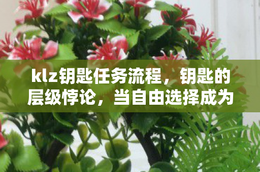 klz钥匙任务流程，钥匙的层级悖论，当自由选择成为命运枷锁的灵魂震颤