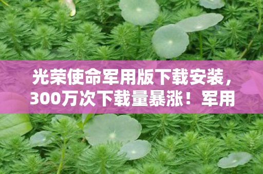 光荣使命军用版下载安装,300万次下载量暴涨!军用版光荣使命如何撕开硬核游戏市场的铁幕? 光荣使命军用版下载安装,300万次下载量暴涨!军用版光荣使命如何撕开硬核游戏市场的铁幕?