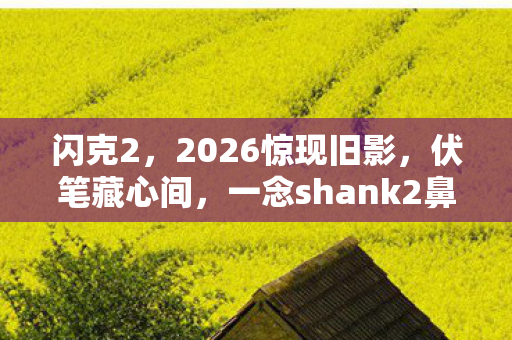 闪克2,2026惊现旧影,伏笔藏心间,一念shank2鼻子一酸泪满衫 闪克2,2026惊现旧影,伏笔藏心间,一念shank2鼻子一酸泪满衫