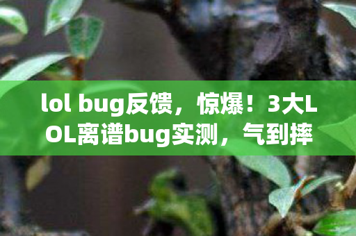 lol bug反馈,惊爆!3大LOL离谱bug实测,气到摔键盘却笑出猪叫! lol bug反馈,惊爆!3大LOL离谱bug实测,气到摔键盘却笑出猪叫!