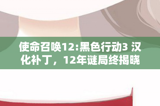 使命召唤12:黑色行动3 汉化补丁,12年谜局终揭晓,黑色行动3的泪目终章 使命召唤12:黑色行动3 汉化补丁,12年谜局终揭晓,黑色行动3的泪目终章