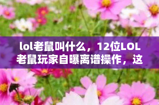 lol老鼠叫什么,12位LOL老鼠玩家自曝离谱操作,这疑点我当场绷不住! lol老鼠叫什么,12位LOL老鼠玩家自曝离谱操作,这疑点我当场绷不住!