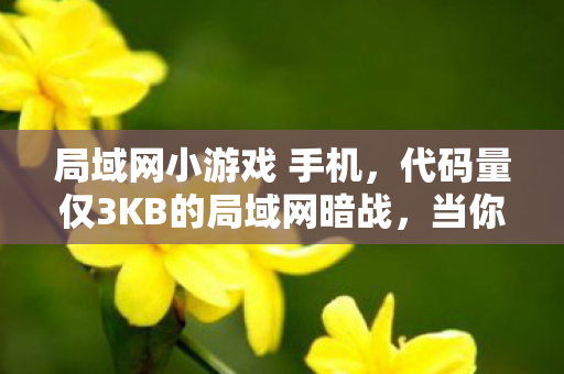 局域网小游戏 手机，代码量仅3KB的局域网暗战，当你的神经脉冲成为暗线，头皮发麻的真相正在蔓延