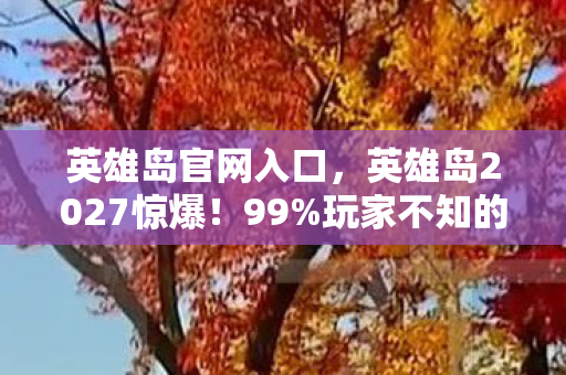 英雄岛官网入口,英雄岛2027惊爆!99%玩家不知的3大隐藏数值,战力飙升全靠它? 英雄岛官网入口,英雄岛2027惊爆!99%玩家不知的3大隐藏数值,战力飙升全靠它?